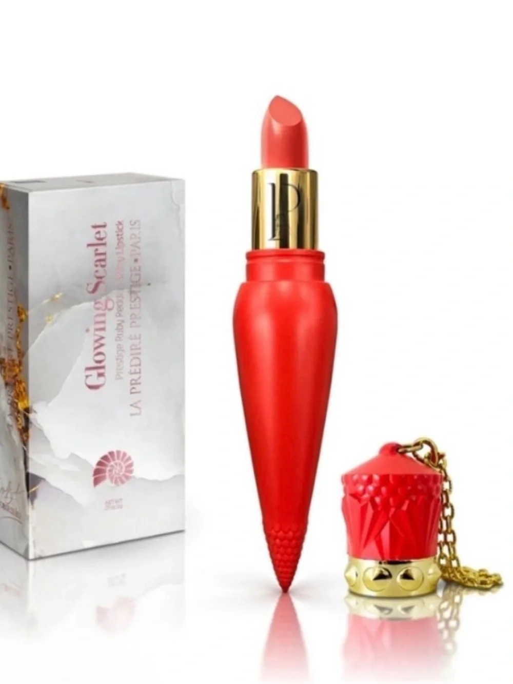 NWT Glowing Scarlet Prestige Ruby Reddish Shiny Lipstick